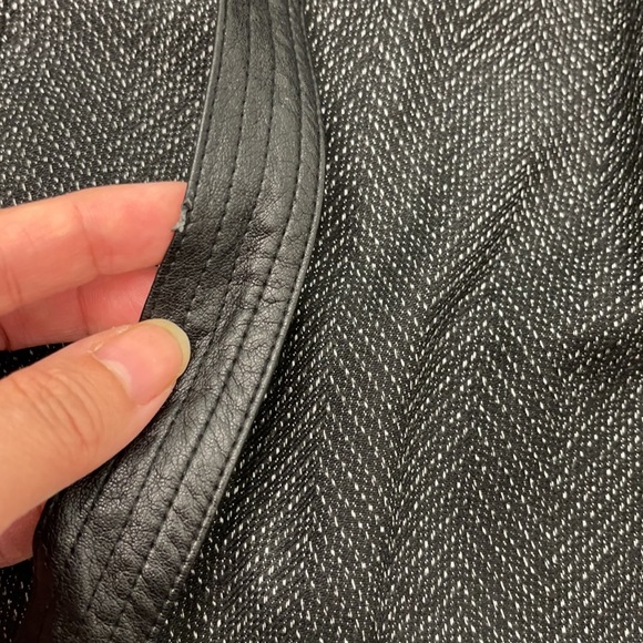 Halogen Tweed Pencil Skirt with Leather bow - Picture 8 of 12